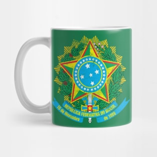 Brazil / Vintage Look Faded Flag Design Mug